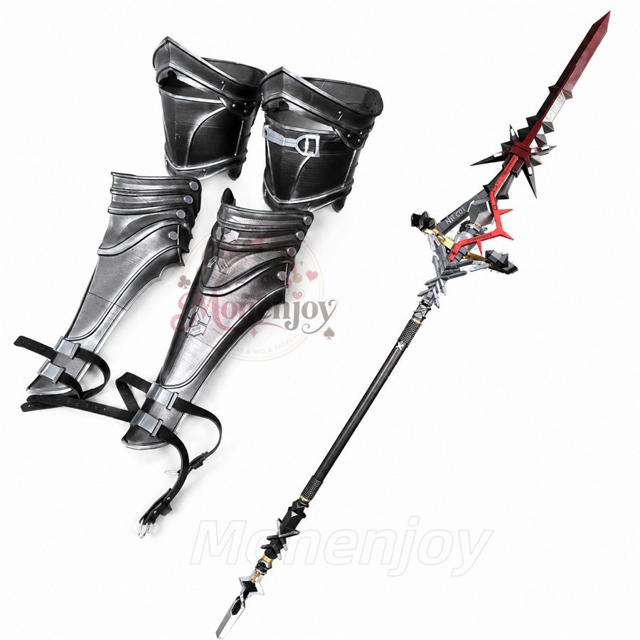 【Monenjoy】エンドフィールド カミーユ カーマインヴェール PLA製腿甲 コスプレ道具 アークナイツ エンドフィールド コスプレ小物 レプリカ 軽量 分割式