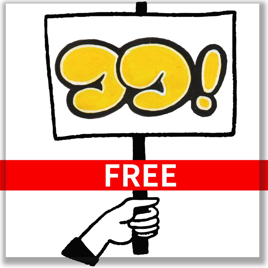 【無料】(透過PNG)手書き文字素材「ココ！」お試し版