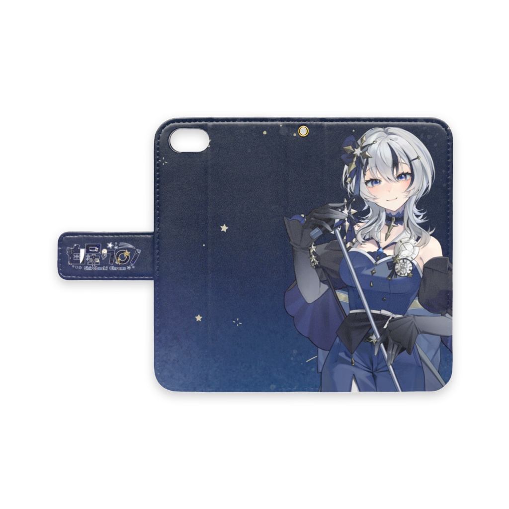 白星クロノ Half Anniversary記念 手帳型iPhoneケース - iPhone 7 / 8 / SE(第2・第3世代) - ストラップ穴 あり  イラストA