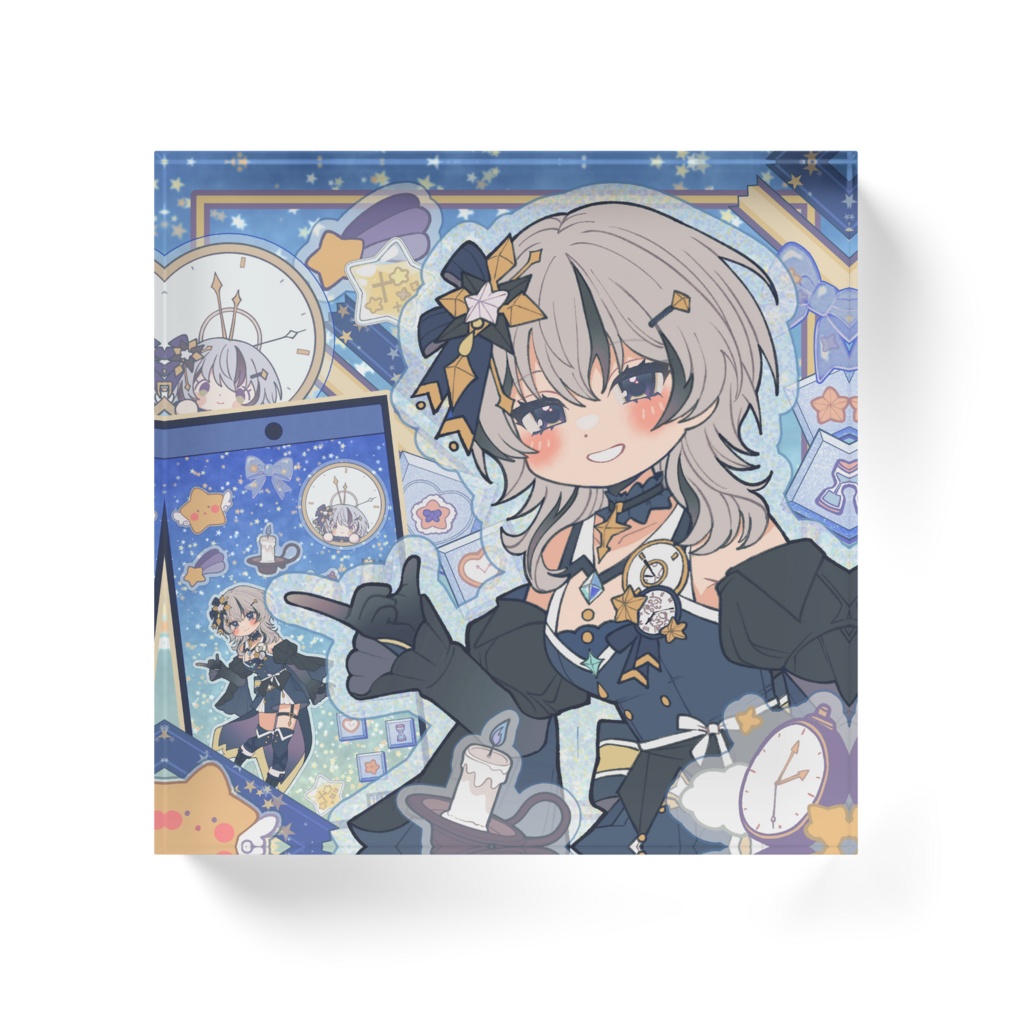 白星クロノ Half Anniversary記念 アクリルブロック イラストB
