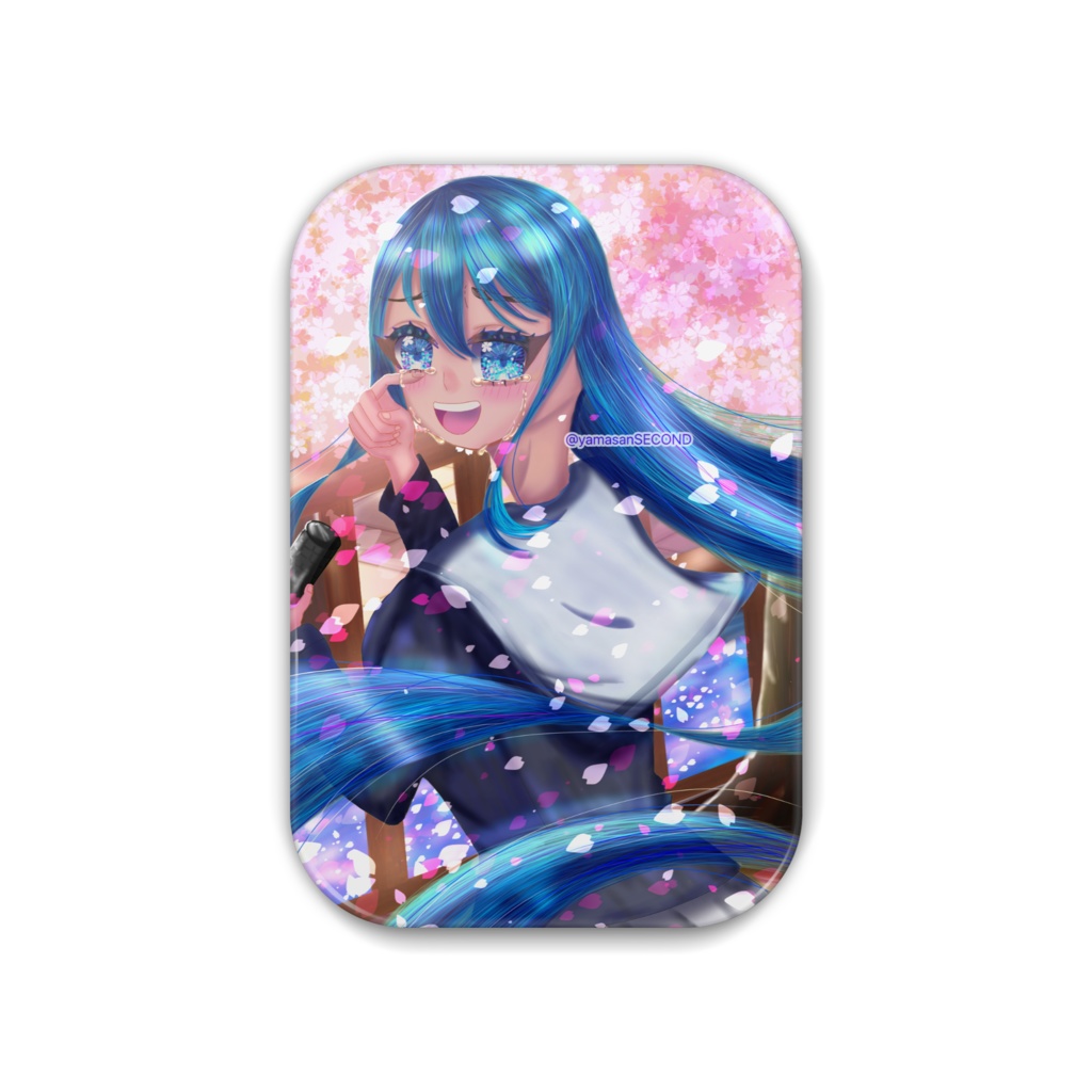 春色角丸缶バッジ