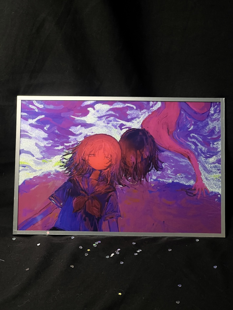 鴞(ふくろう)キラキラアクリル色紙