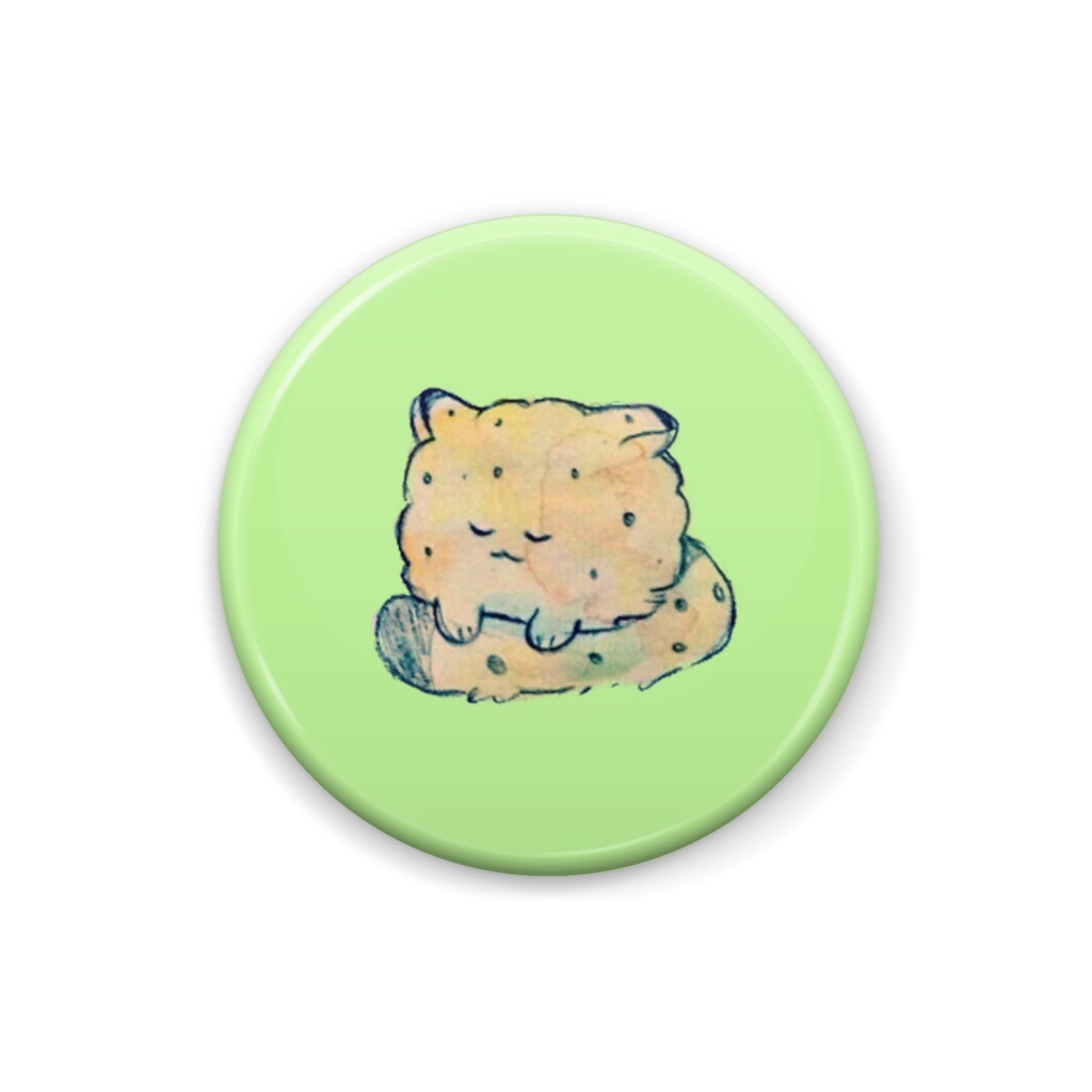 眠るユキヒョウの缶バッジ