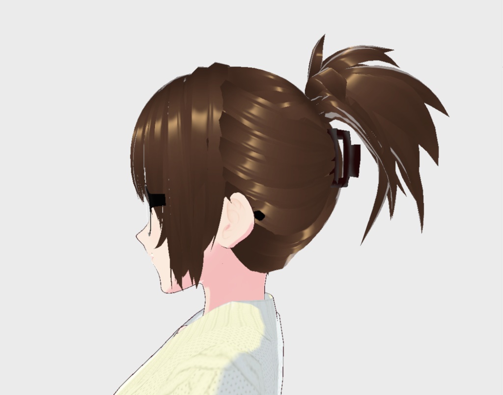 VRoid Clippled Hair Updo