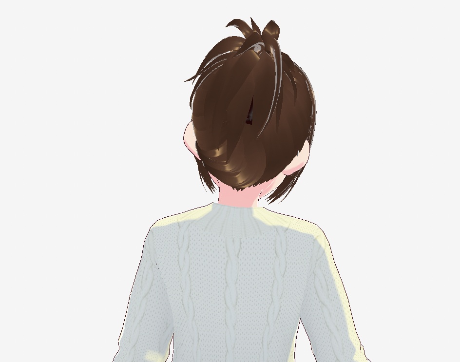 VRoid Clippled Hair Updo