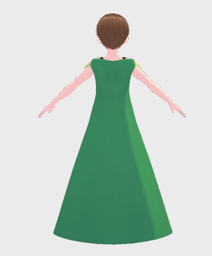 VRoid Green Elegant Cape