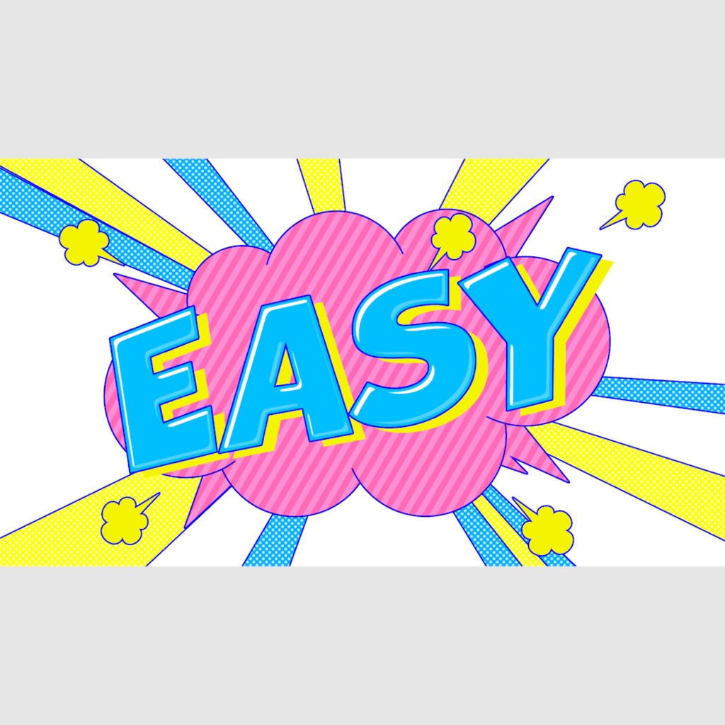 ポップなコミック風タイトル