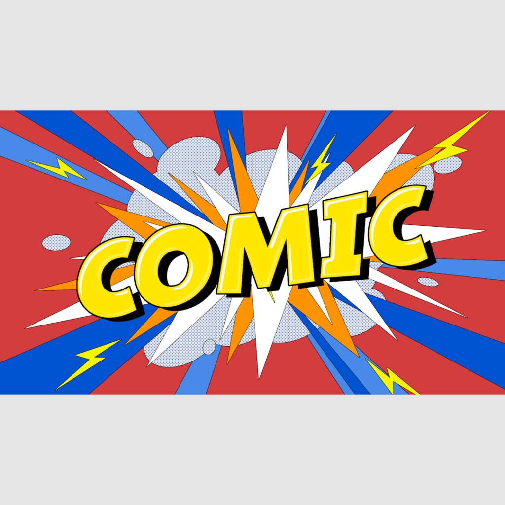 ポップなコミック風タイトル