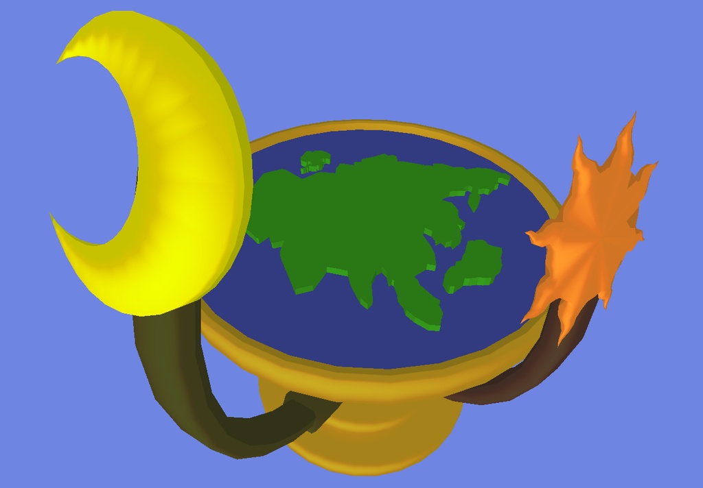 【3Dモデル】平面地球儀【無料】