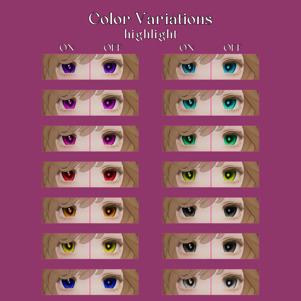 ♥Heart♥ Eye Texture【複数アバター対応】