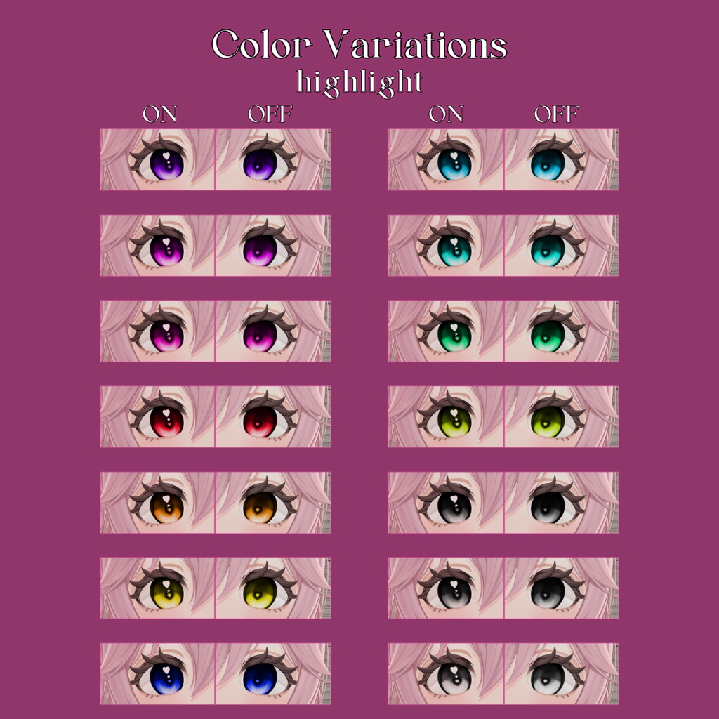 ♥Heart♥ Eye Texture【複数アバター対応】