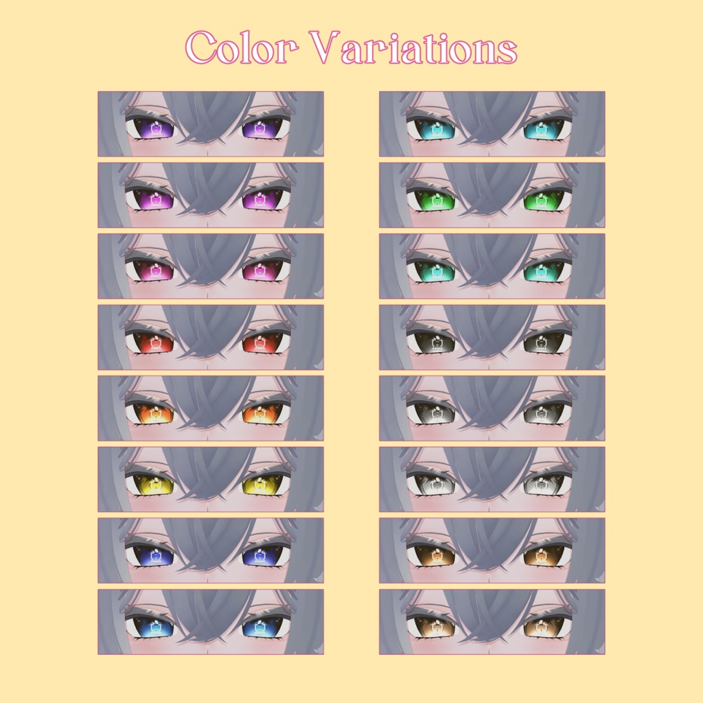 【Free有】🎀 リボンと王冠 EyeTexture 👑【Rurune】