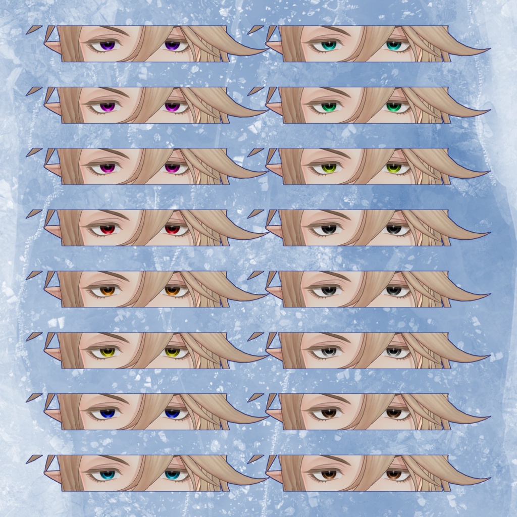【期間限定無料】【50%OFF】翠琉 Eye&Make up&涙ボクロ&頬の入れ墨 Textureセット【翠琉Seiru専用】