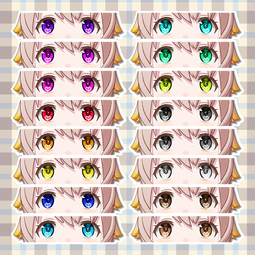 【Free/無料】あきら EyeTexture 3種×16color【あきら専用】
