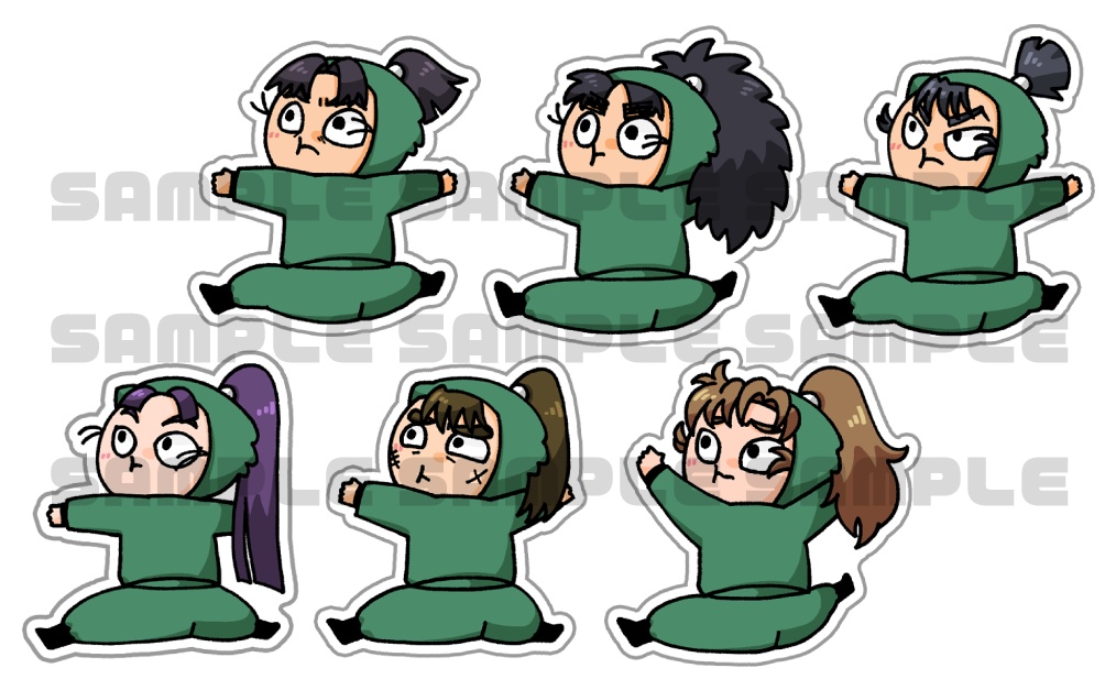 六年生クリアステッカー