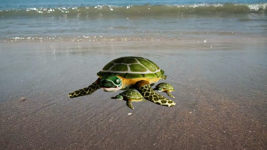 ウミガメ 3Dモデル(FBX形式/テクスチャPNG付き/商用利用可)