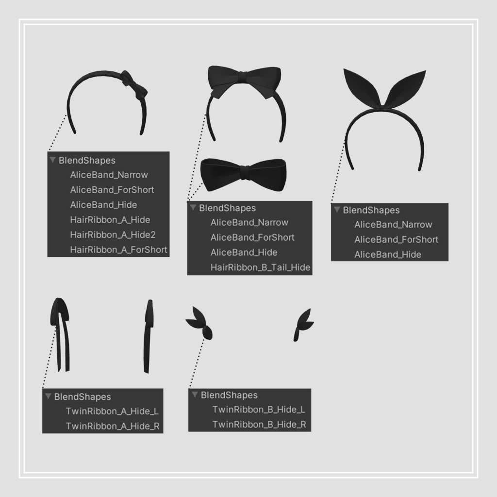 [Grus] Hair Accessories Set 缩略图 5