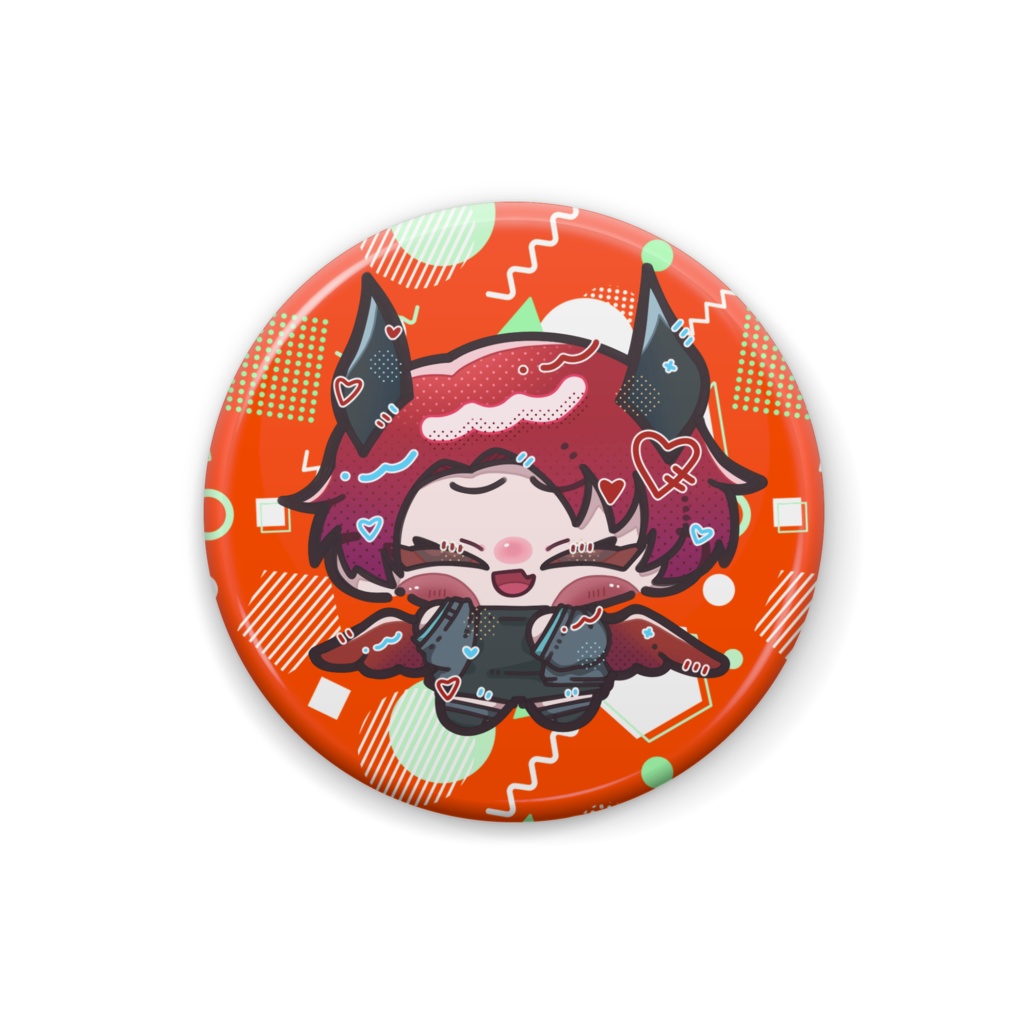 湯葉缶バッジ(にっこり)