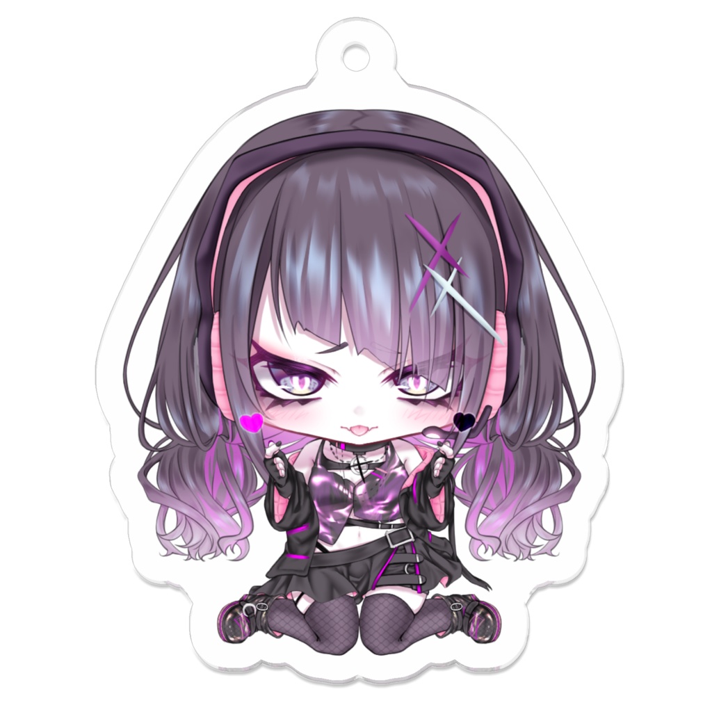 紫蛇ミア　アクリルキーホルダー(50×50mm)