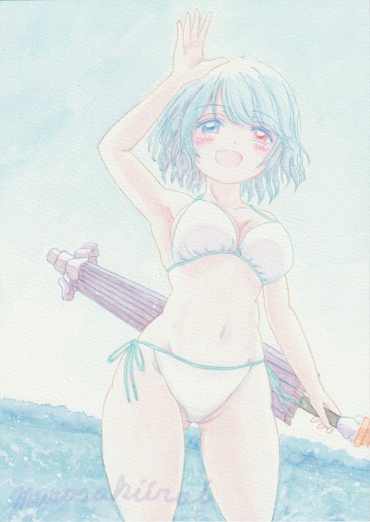 東方project二次創作 多々良小傘 水彩画