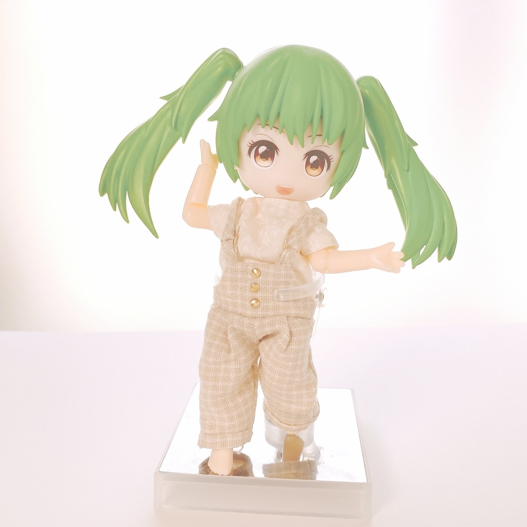 サロペット+Tシャツのセットアップ(ねんどろいどどーるサイズ)