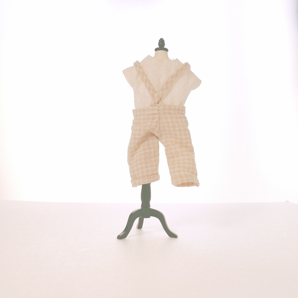 サロペット+Tシャツのセットアップ(ねんどろいどどーるサイズ)