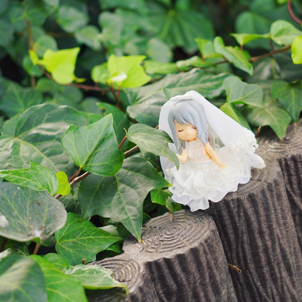 ウェディングロリータドレス+パニエセットパニエ(1/12ドール服 ねんどろいどどーる オビツ11 ymy UFdoll)