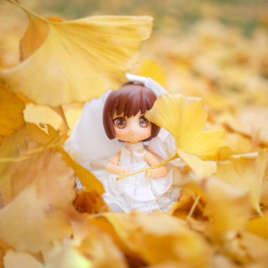 ウェディングロリータドレス+パニエセットパニエ(1/12ドール服 ねんどろいどどーる オビツ11 ymy UFdoll)