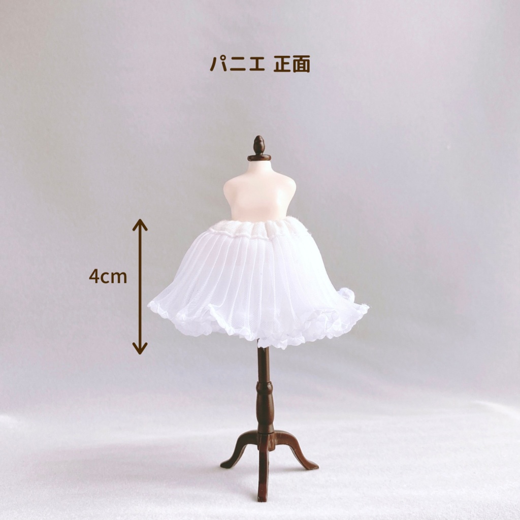 ウェディングロリータドレス+パニエセットパニエ(1/12ドール服 ねんどろいどどーる オビツ11 ymy UFdoll)