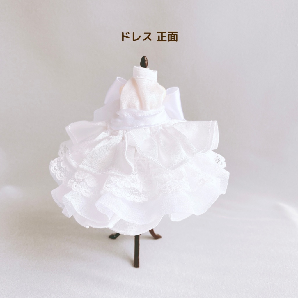 ウェディングロリータドレス+パニエセットパニエ(1/12ドール服 ねんどろいどどーる オビツ11 ymy UFdoll)