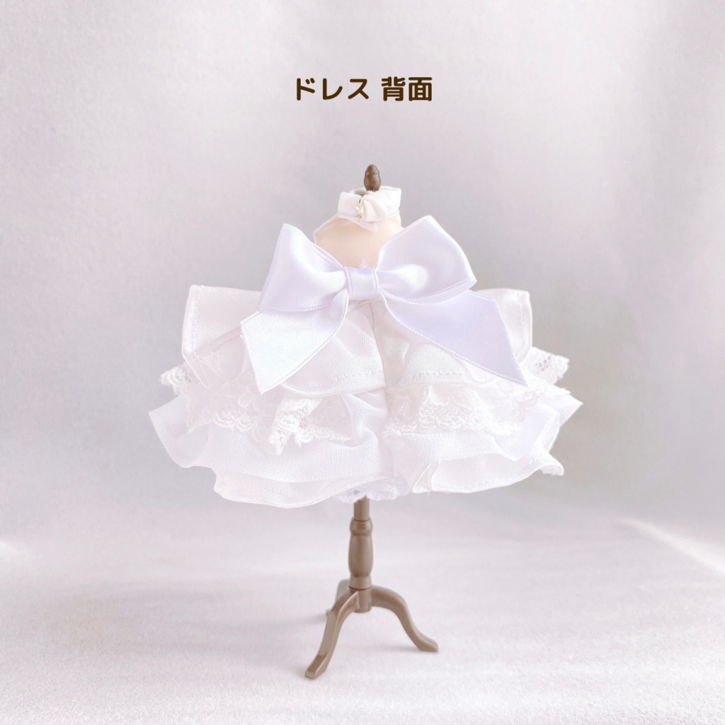 ウェディングロリータドレス+パニエセットパニエ(1/12ドール服 ねんどろいどどーる オビツ11 ymy UFdoll)