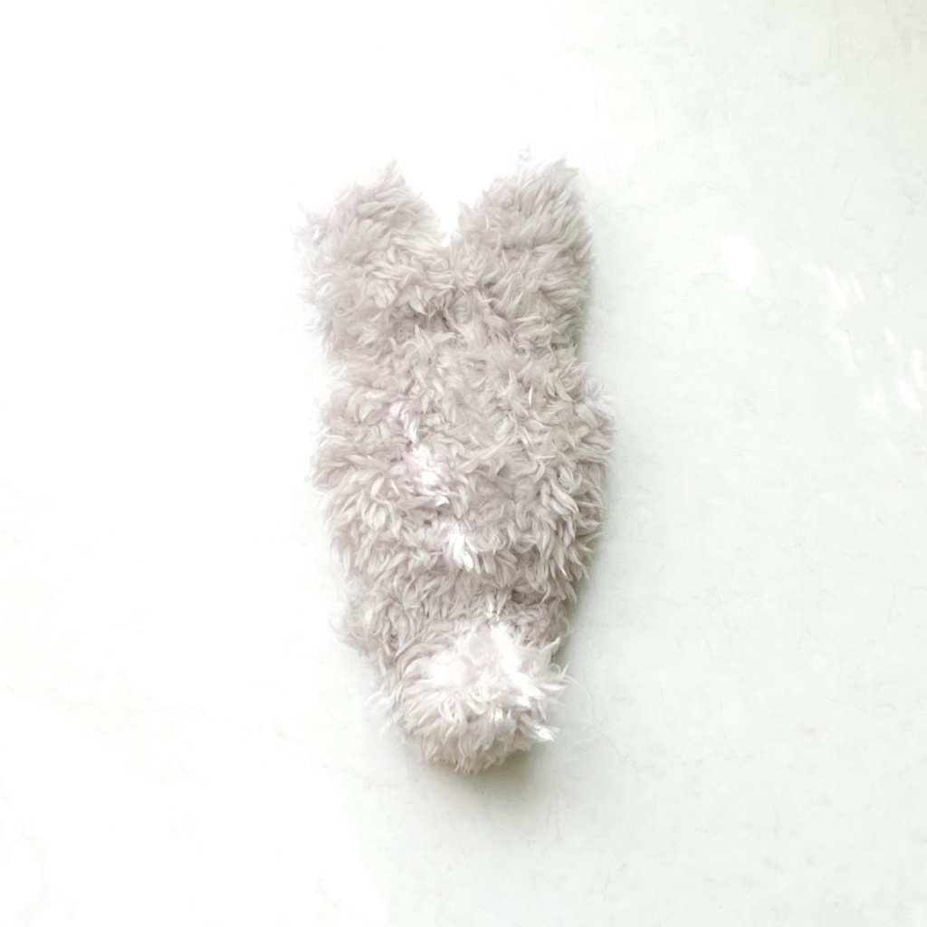 うさぎの着ぐるみ・ハチワレグレー(10㎝マスコットぬいぐるみサイズ)