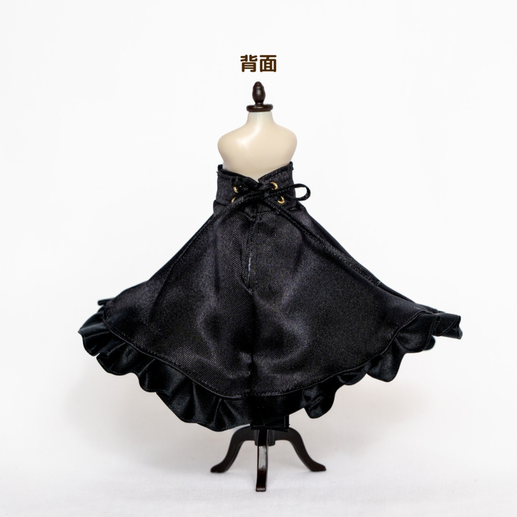 コルセット風スカートMonica・黒(1/12ドール服 ねんどろいどどーる オビツ11 ymy UFdoll)