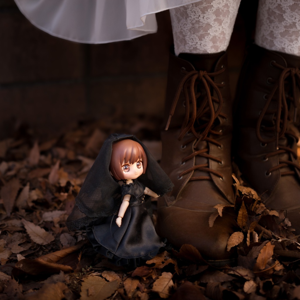 コルセット風スカートMonica・黒(1/12ドール服 ねんどろいどどーる オビツ11 ymy UFdoll)