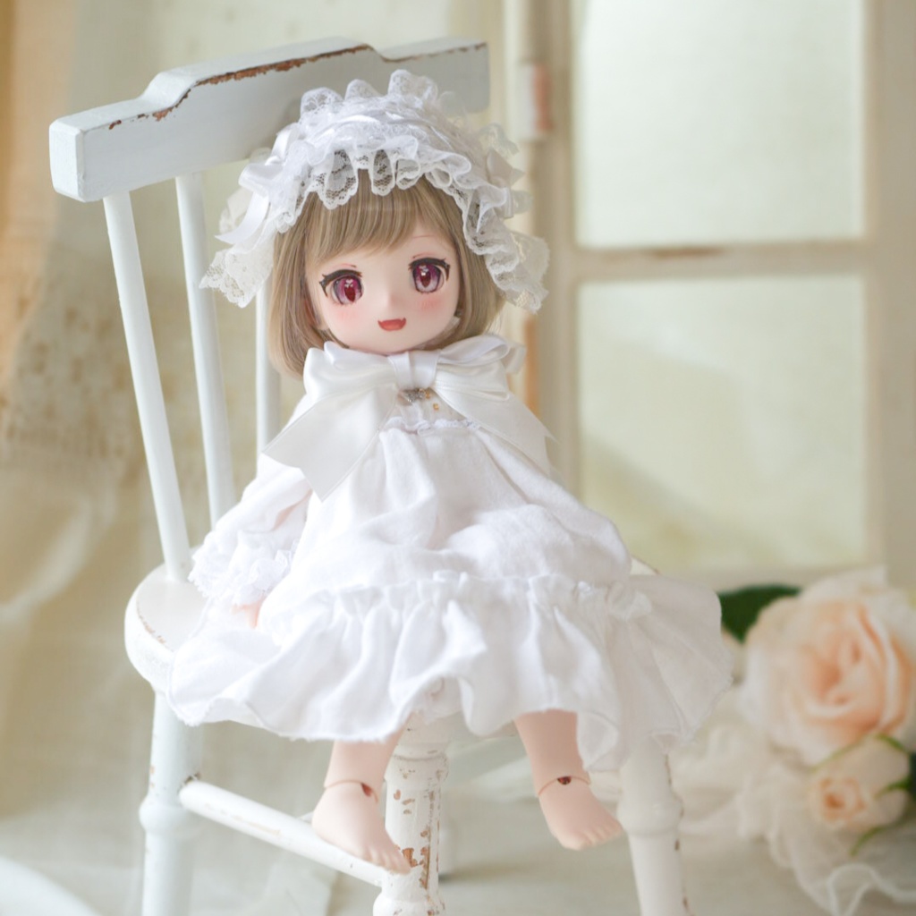 ヘッドドレス・ホワイト(6〜9インチヘッド向け)