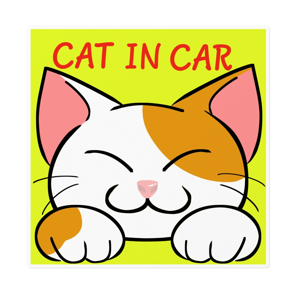 CAT IN CARステッカー大