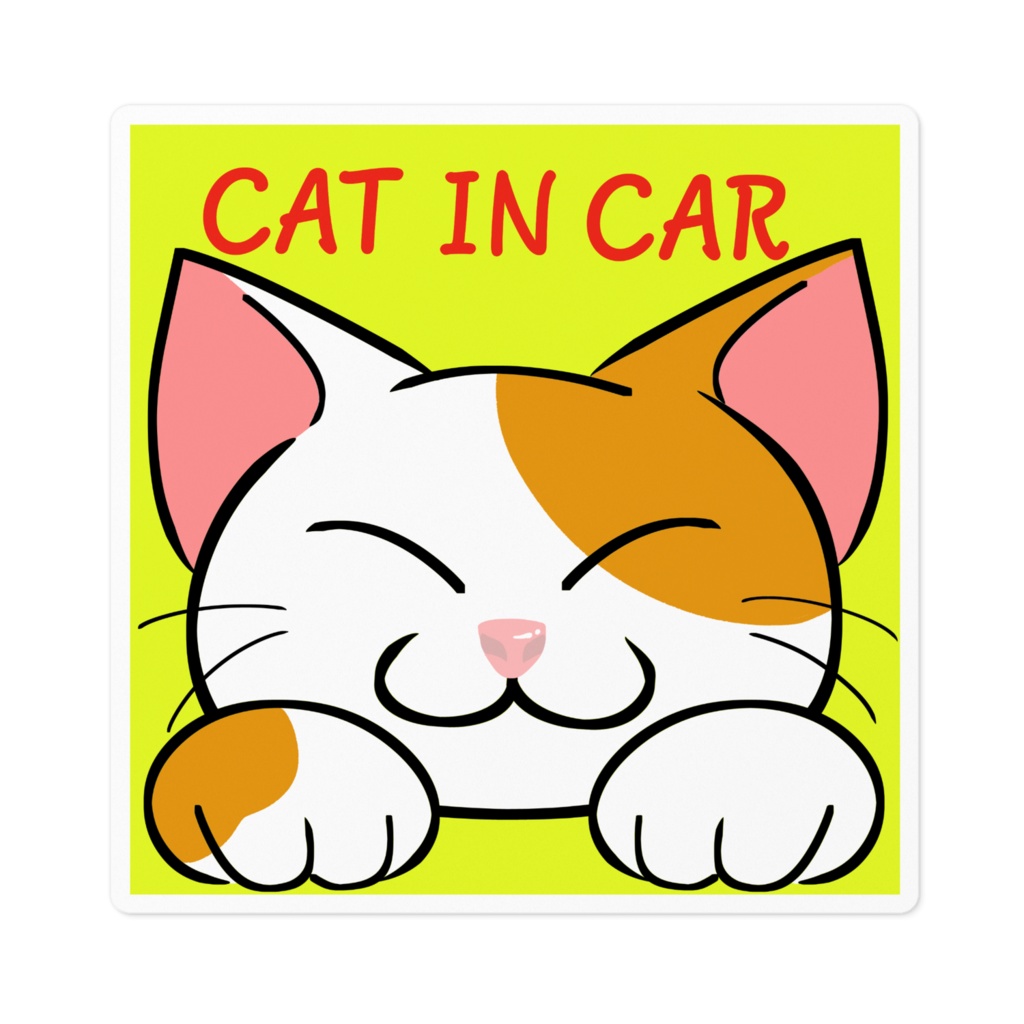 CAT IN CARステッカー小