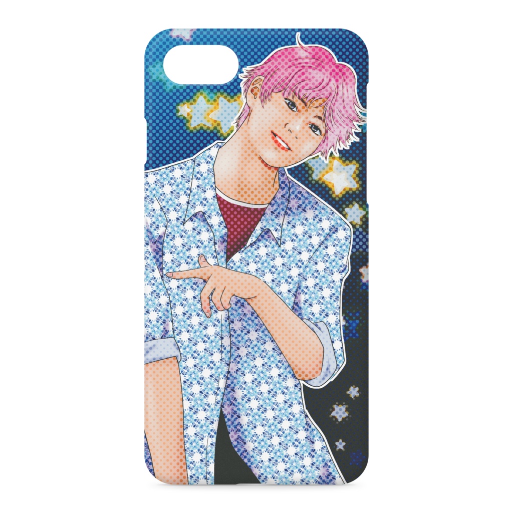ピンク頭髪男子iPhone 8 / 7 / SE2ケース