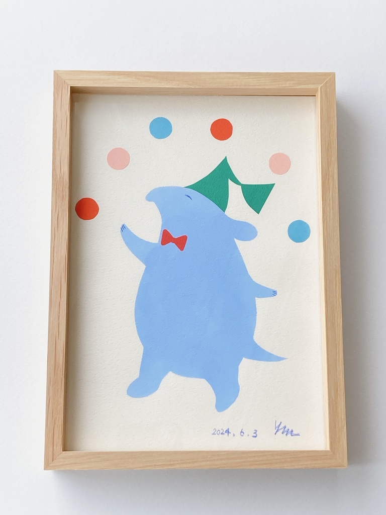 【額縁付き】 A5ポスター(ジャグリング・1)