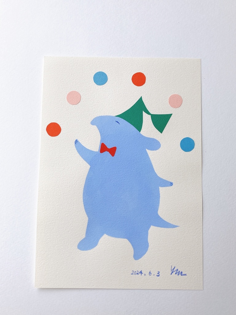 【額縁付き】 A5ポスター(ジャグリング・1)