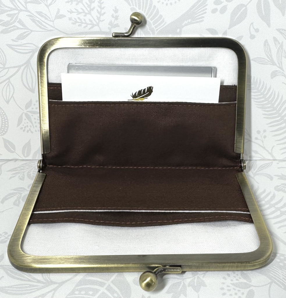 がま口カードケース 珈琲柄