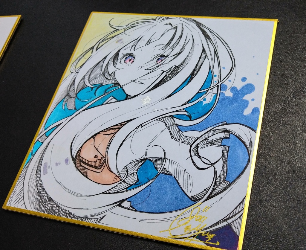 【直筆/イラストミニ色紙/2022】