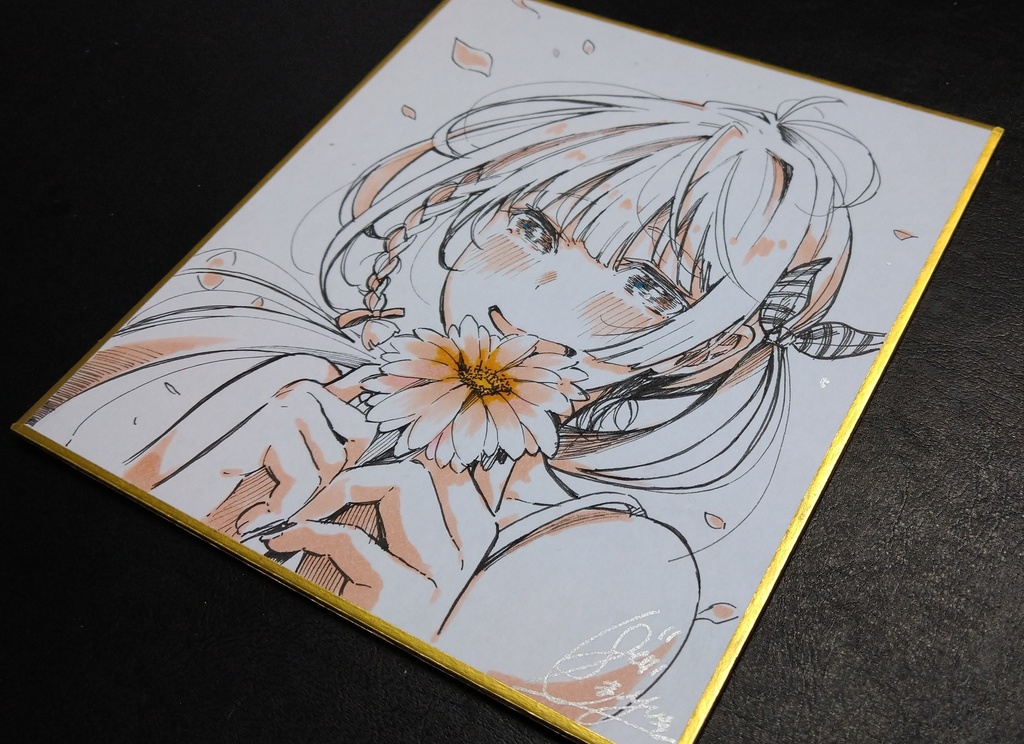 【直筆/イラストミニ色紙/2022】