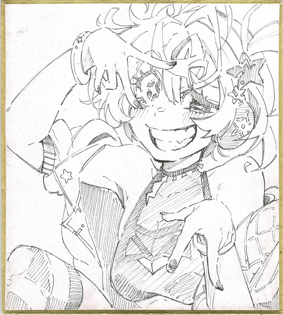 【直筆/イラストミニ色紙+特典/2023】その⑫