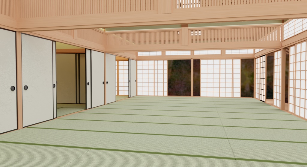 【3Dモデル】書院造の和室