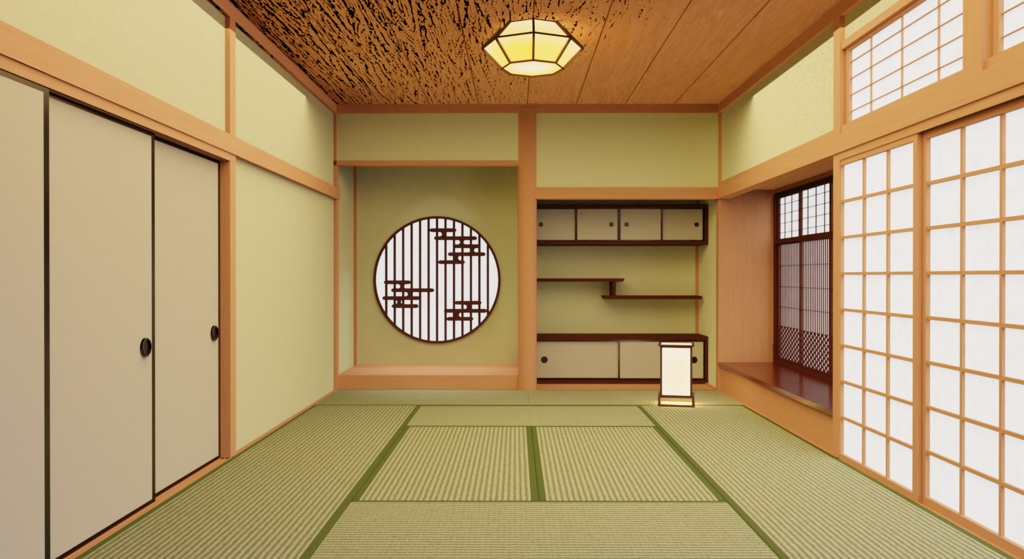 【3Dモデル】書院造の和室