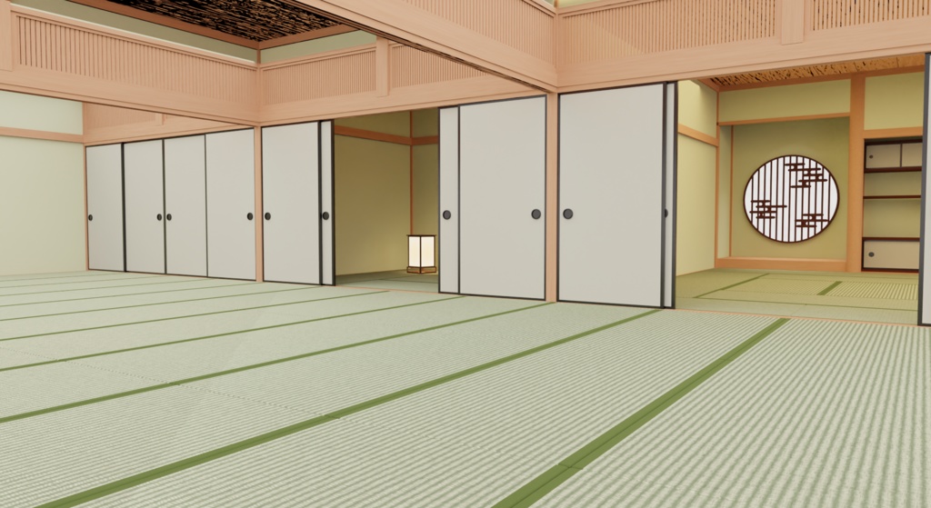 【3Dモデル】書院造の和室