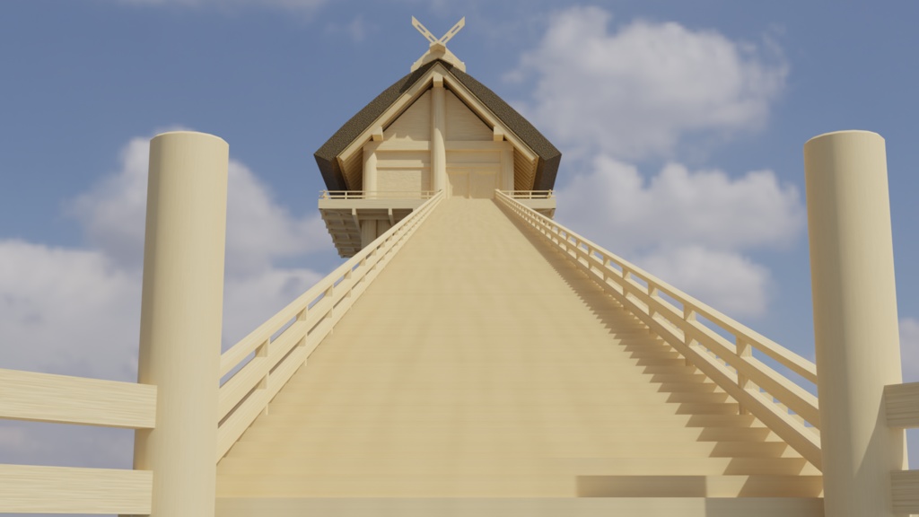 【3Dモデル】古代の出雲大社