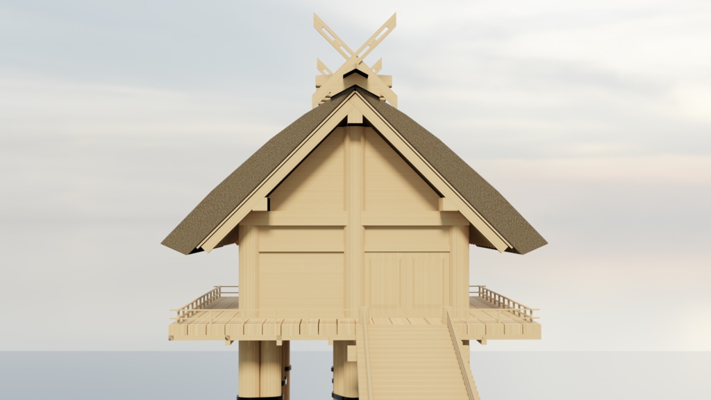 3Dモデル】古代の出雲大社 - MOFU - BOOTH