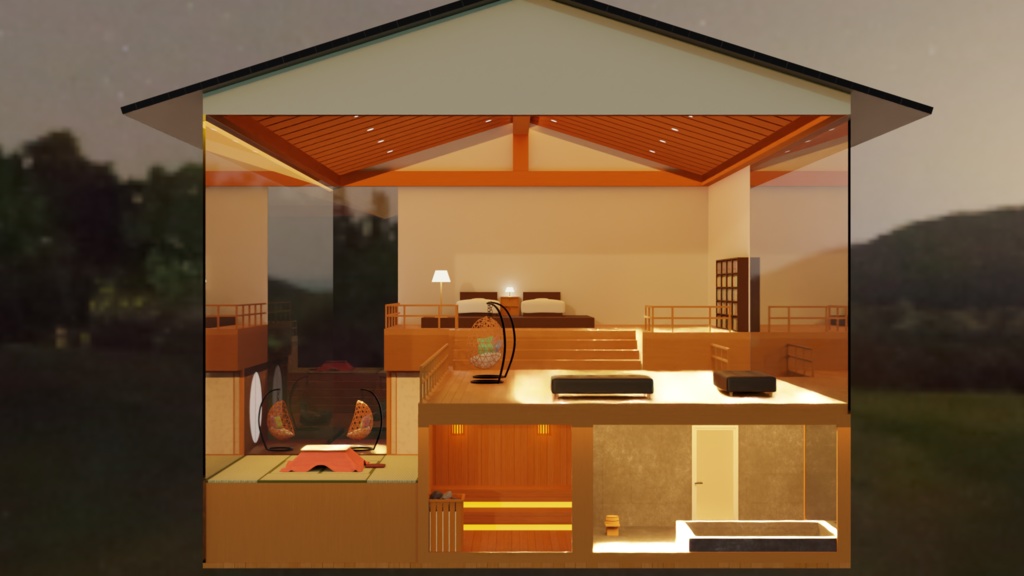 【3Dモデル】冬の隠れ家